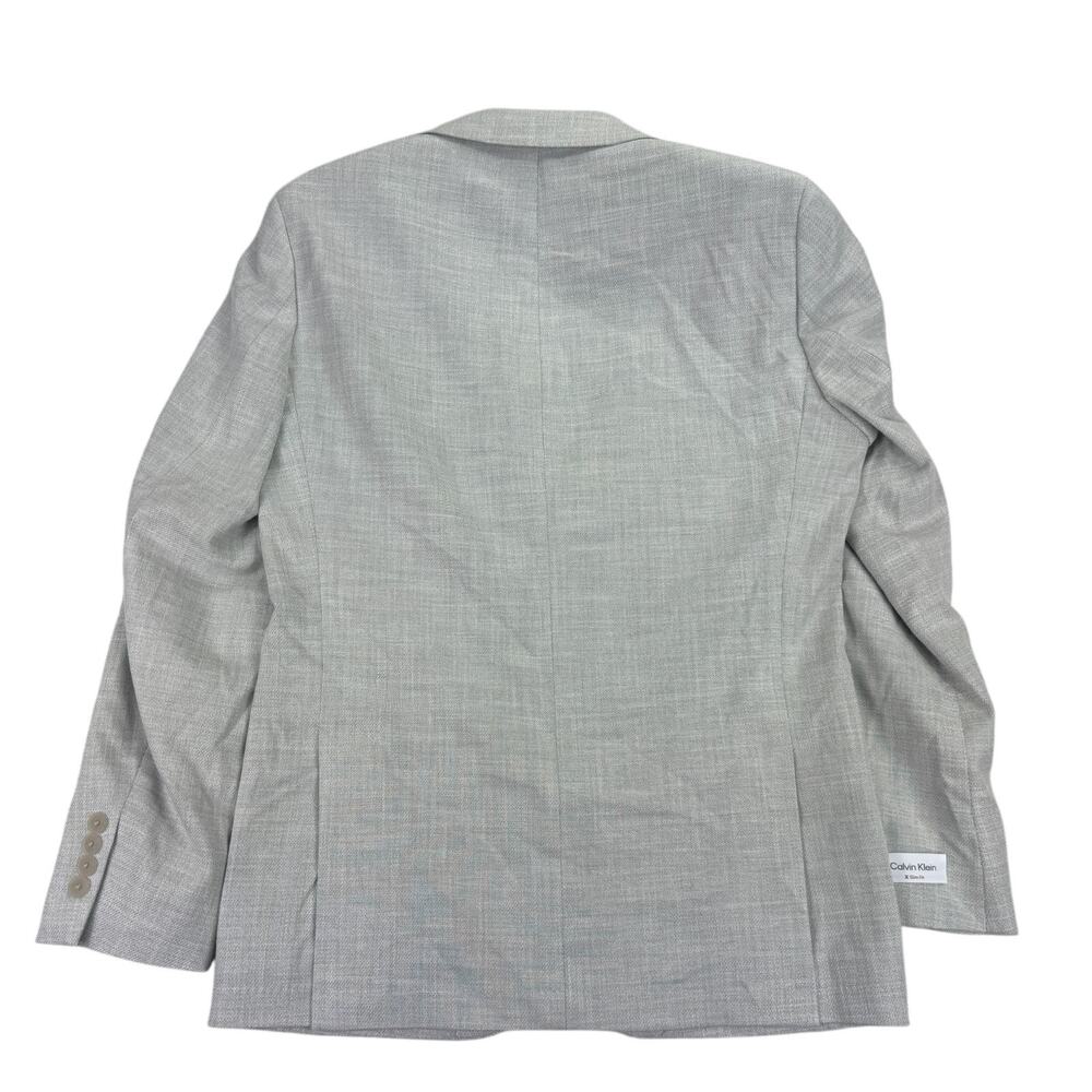 Calvin Klein Mens X Slim Fit Soft Solid Sport Coat Heather Gray 38R - Picture 4 of 5